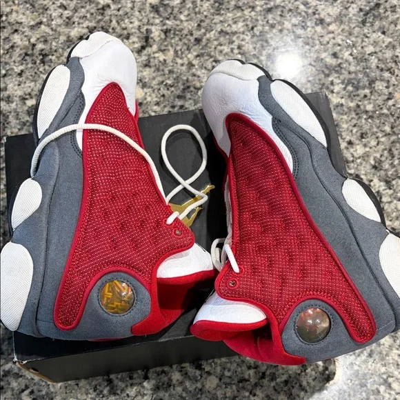 Jordan Kids Sneakers in Red and White - Picture 12 of 16